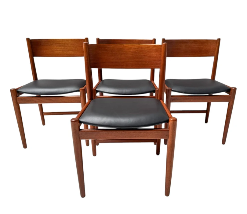 Four Mid-Century Modern Dining Room Chairs by Kurt Østervig for Sibast, 1960s